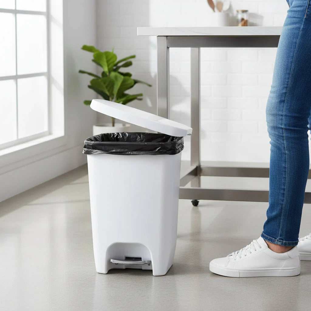 Kitchen Bin Step Pedal 13 Gallon Soft-Close Lid