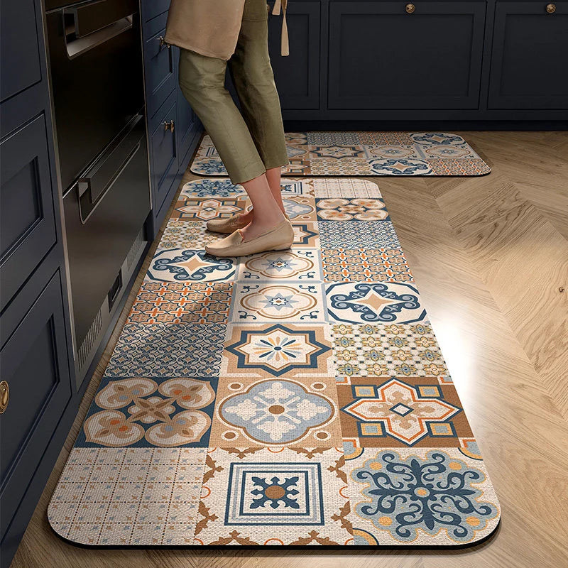 Kitchen Comfort Mat High-Density Foam Non-Slip Backing Wipe-Clean Surface