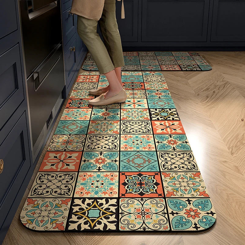 Kitchen Comfort Mat High-Density Foam Non-Slip Backing Wipe-Clean Surface