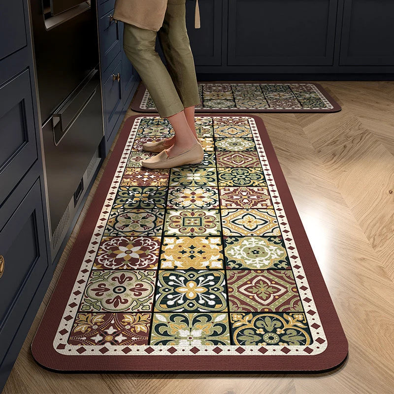 Kitchen Comfort Mat High-Density Foam Non-Slip Backing Wipe-Clean Surface
