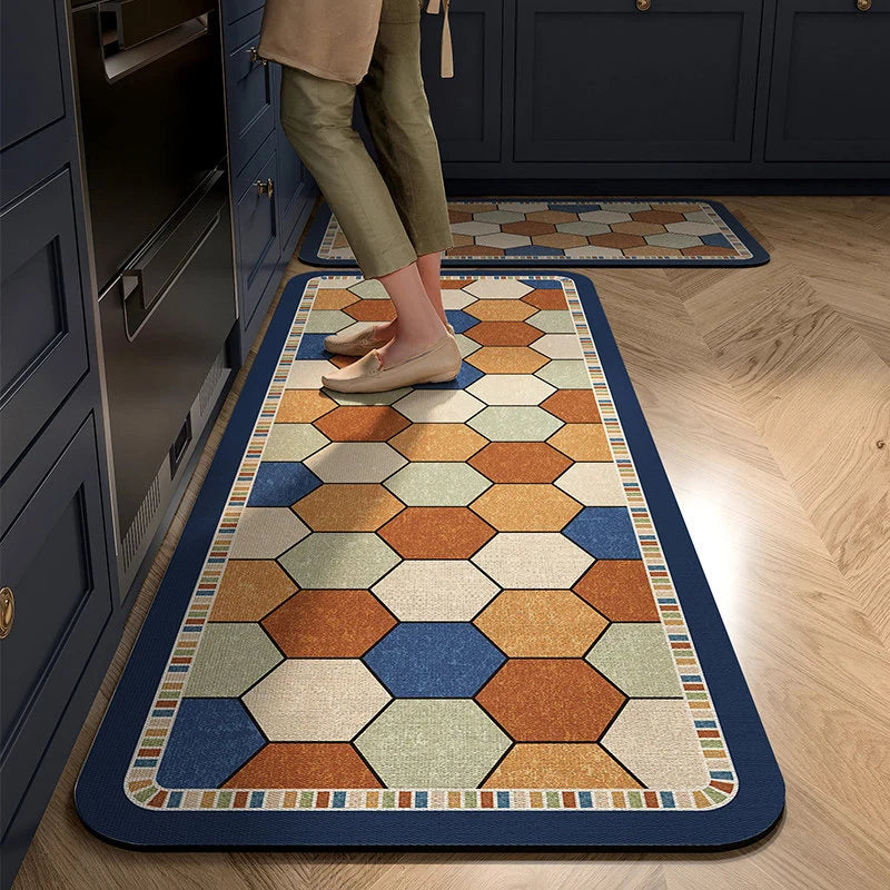 Kitchen Comfort Mat High-Density Foam Non-Slip Backing Wipe-Clean Surface