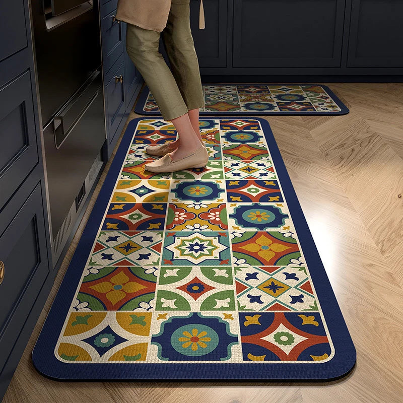 Kitchen Comfort Mat High-Density Foam Non-Slip Backing Wipe-Clean Surface