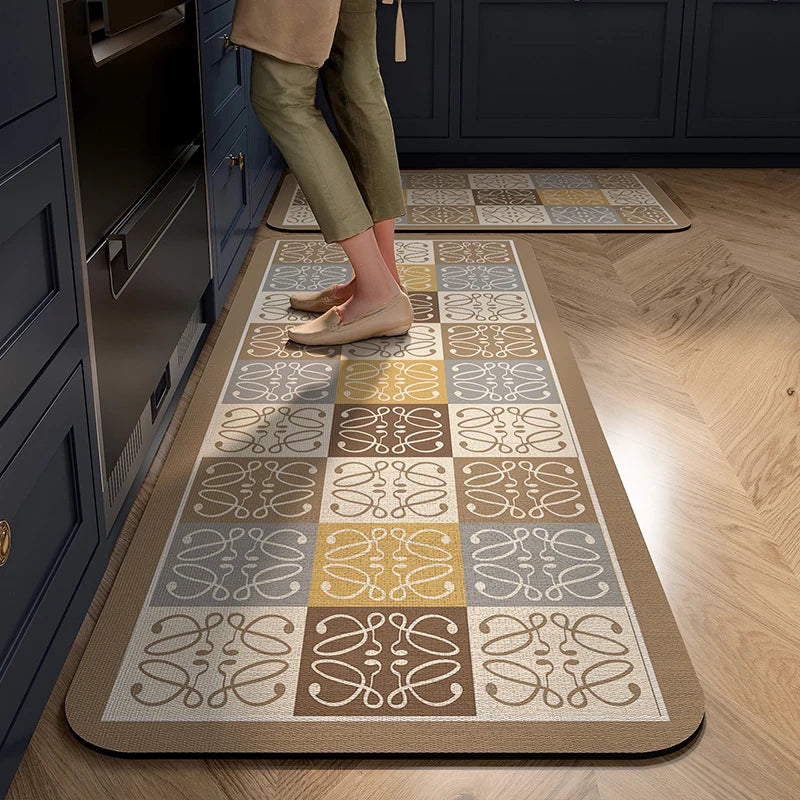 Kitchen Comfort Mat High-Density Foam Non-Slip Backing Wipe-Clean Surface