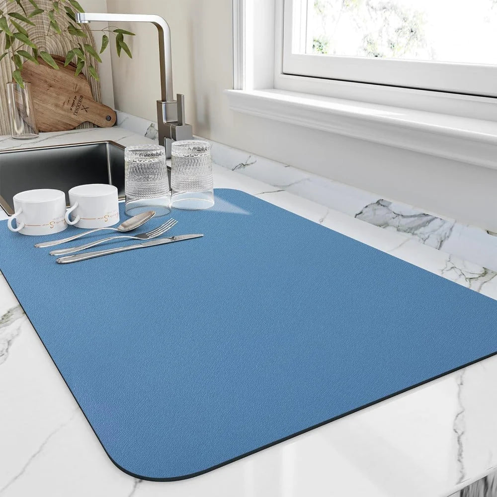 Kitchen Drying Mat Highly Absorbent Waterproof Backing