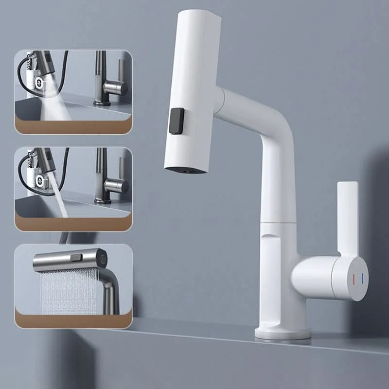 Kitchen Faucet 360° Swivel Pull-Out Sprayer LED Temperature Display