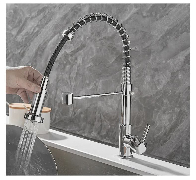 Kitchen Faucet Brass Dual Spout Two Water Streams