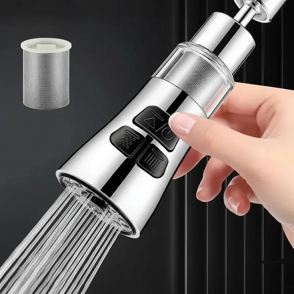 Kitchen Faucet Extender 720° Rotating Three Spray Modes With Integrated Filter