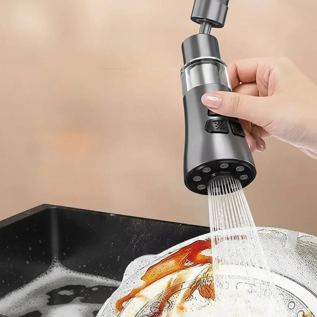 Kitchen Faucet Extender 720° Rotating Three Spray Modes With Integrated Filter