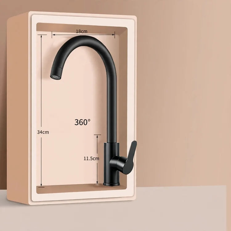 Kitchen Faucet Pull-Out Sprayer Stainless Steel Ceramic Valve