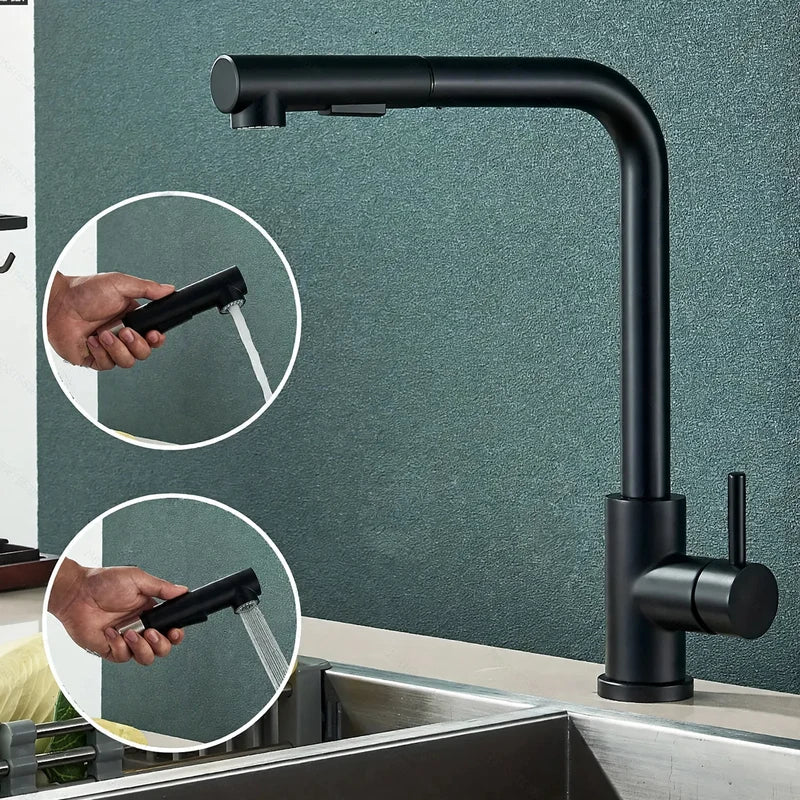Kitchen Faucet Stainless Steel Ceramic Valve