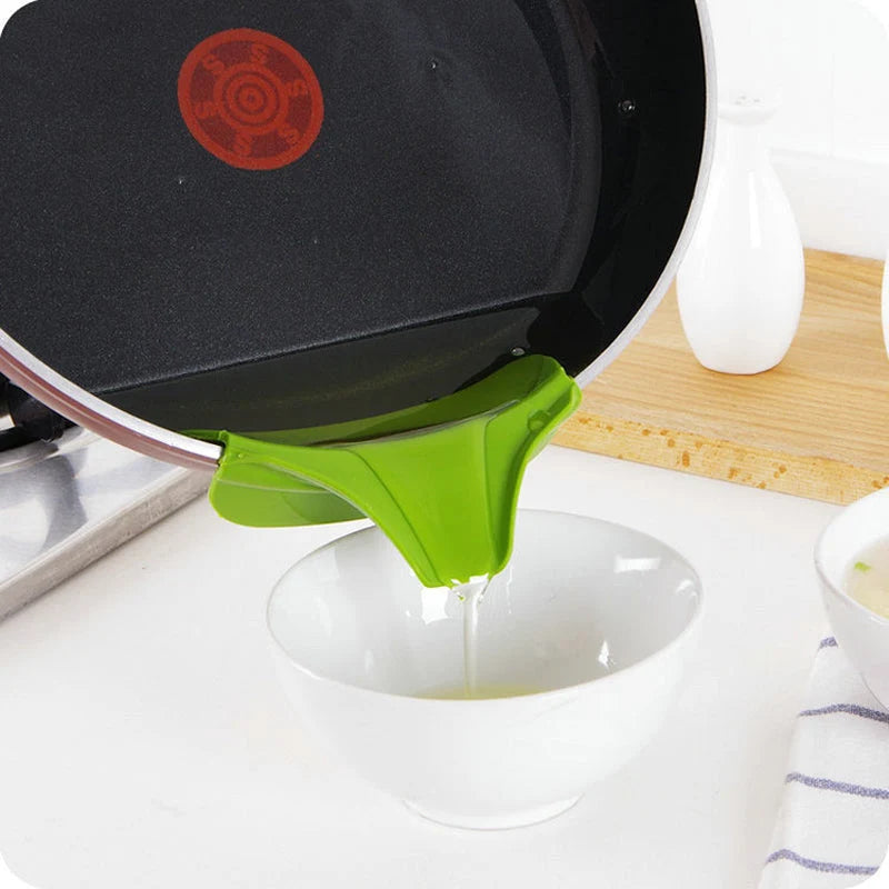 Kitchen Funnel Flexible Curved Design For Round Pans