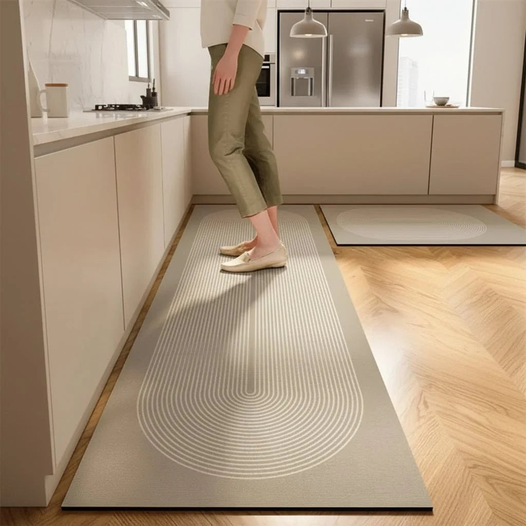 Kitchen Rug Cushioned Anti-Fatigue Absorbent Non-Slip Backing