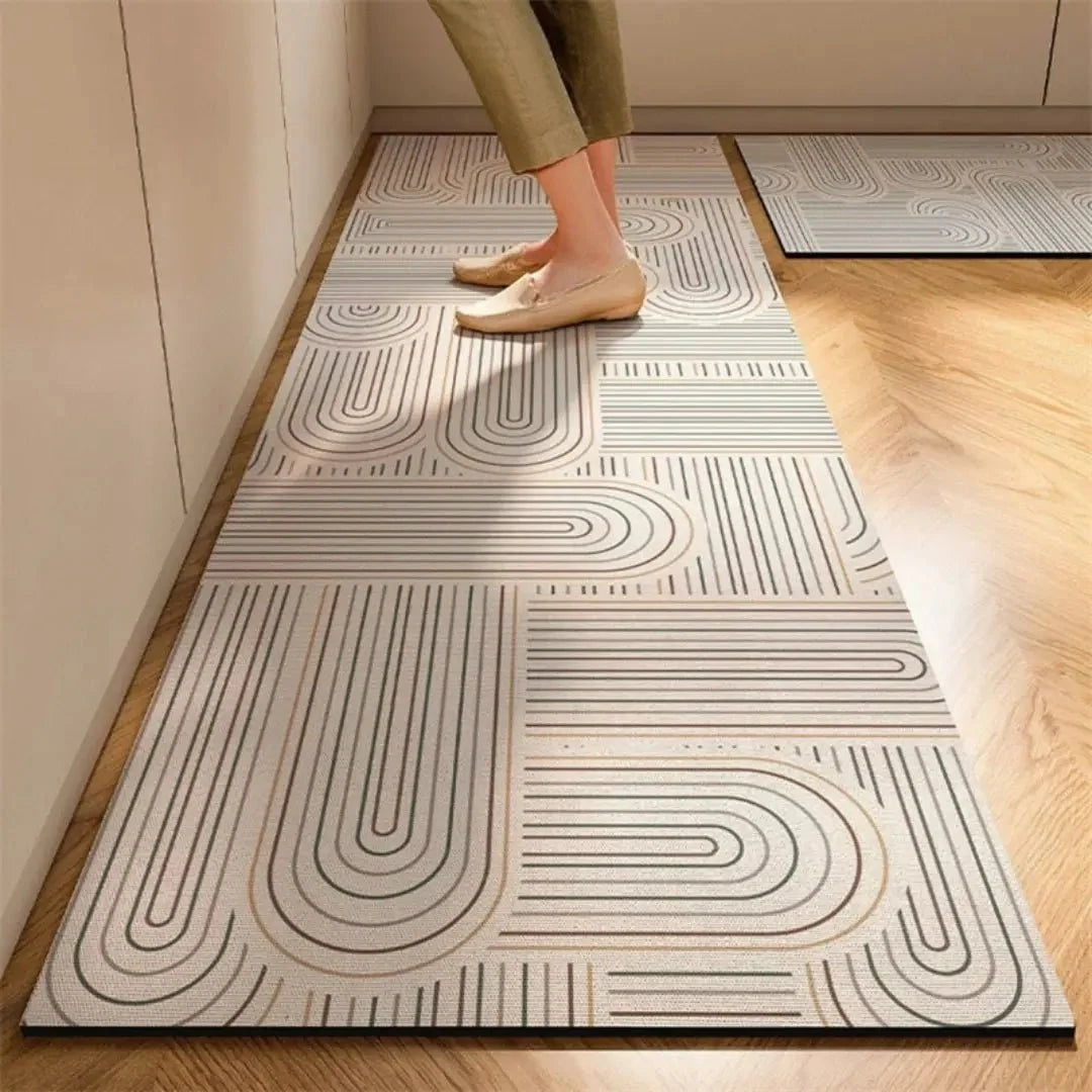 Kitchen Rug Cushioned Anti-Fatigue Absorbent Non-Slip Backing