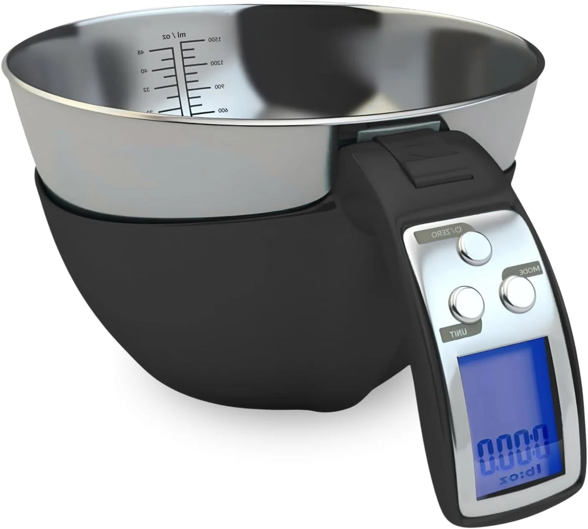 Kitchen Scale Backlit LCD Removable Stainless Steel Bowl