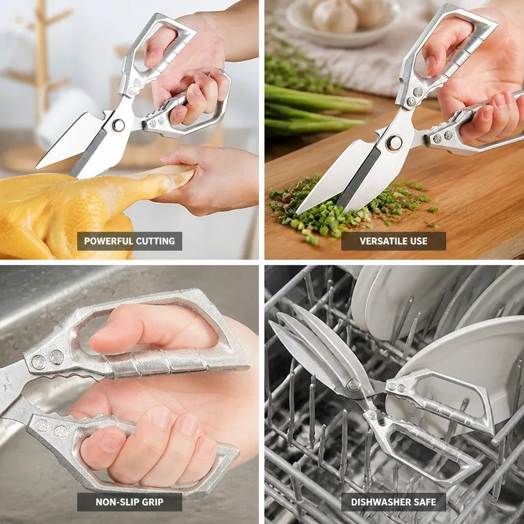 Kitchen Scissors Stainless Steel Blades & Non-Slip Handle