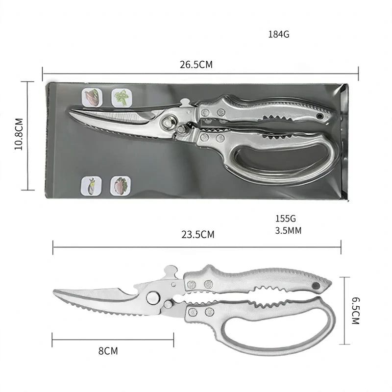 Kitchen Shears Stainless Steel Heavy-Duty Bone Cutting