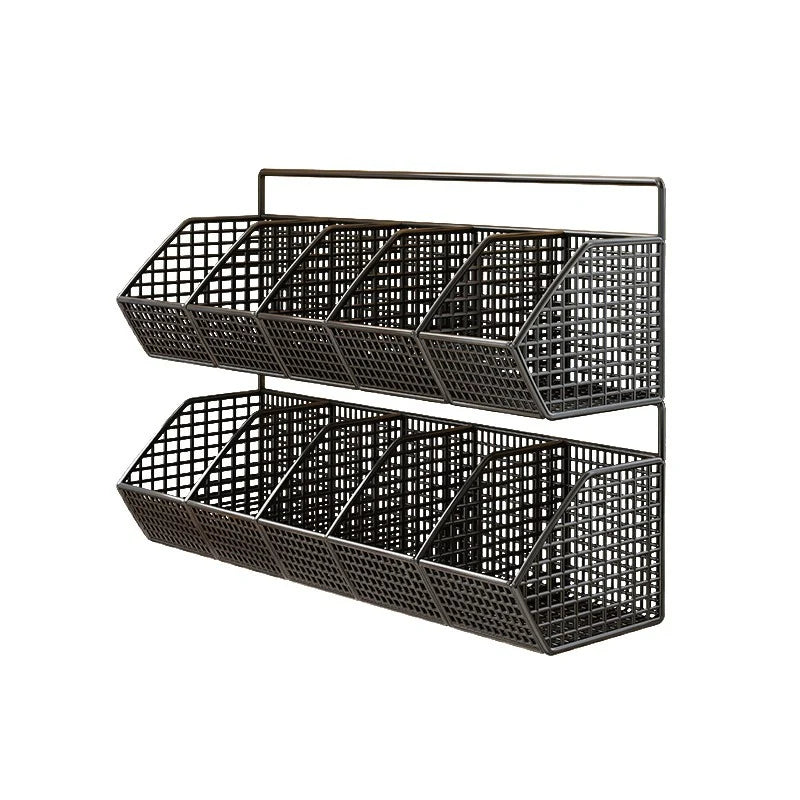 Kitchen Storage Basket Wall-Mounted Ventilated Space-Saving