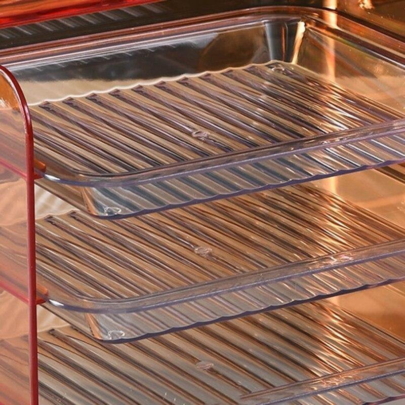 Kitchen Storage Rack 3-Tier Stackable Slide-Out Drawers