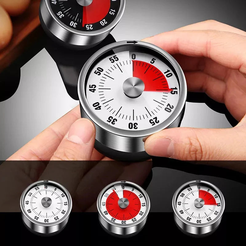 Kitchen Timer Magnetic Stainless Steel 60-Minute