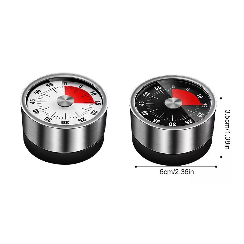 Kitchen Timer Magnetic Stainless Steel 60-Minute