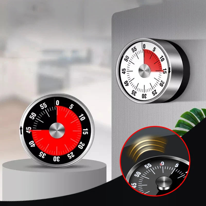 Kitchen Timer Magnetic Stainless Steel 60-Minute