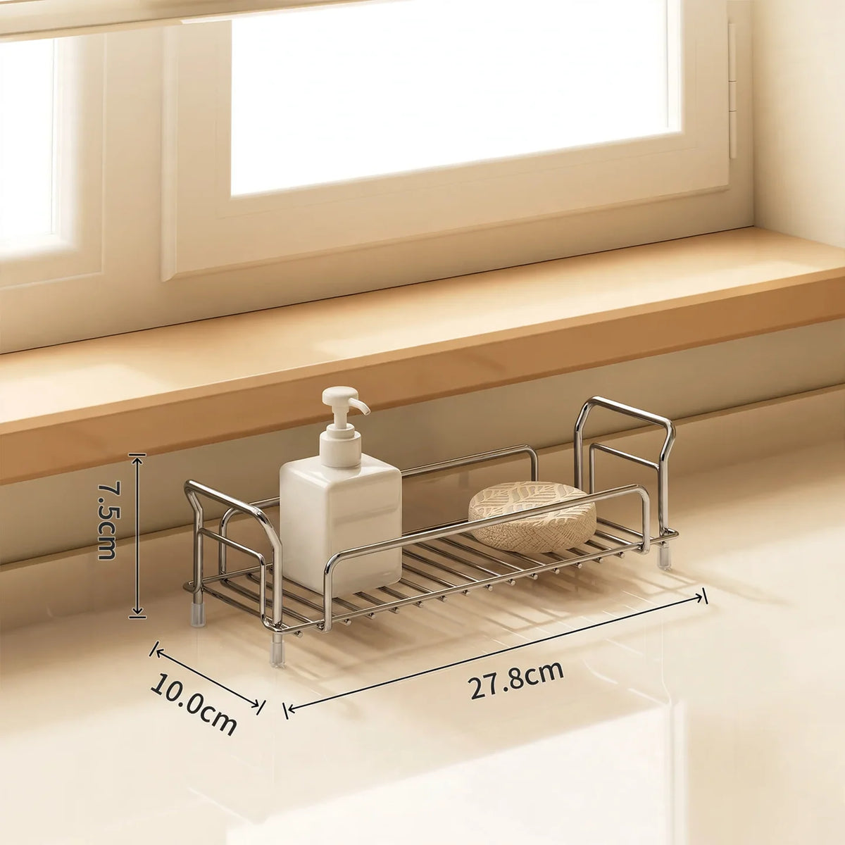 Kitchen Towel Drying Rack 304 Stainless Steel Countertop Sponge Storage