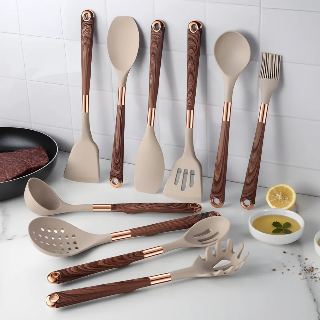 Kitchen Utensil Set Heat-Resistant Silicone 10-Piece