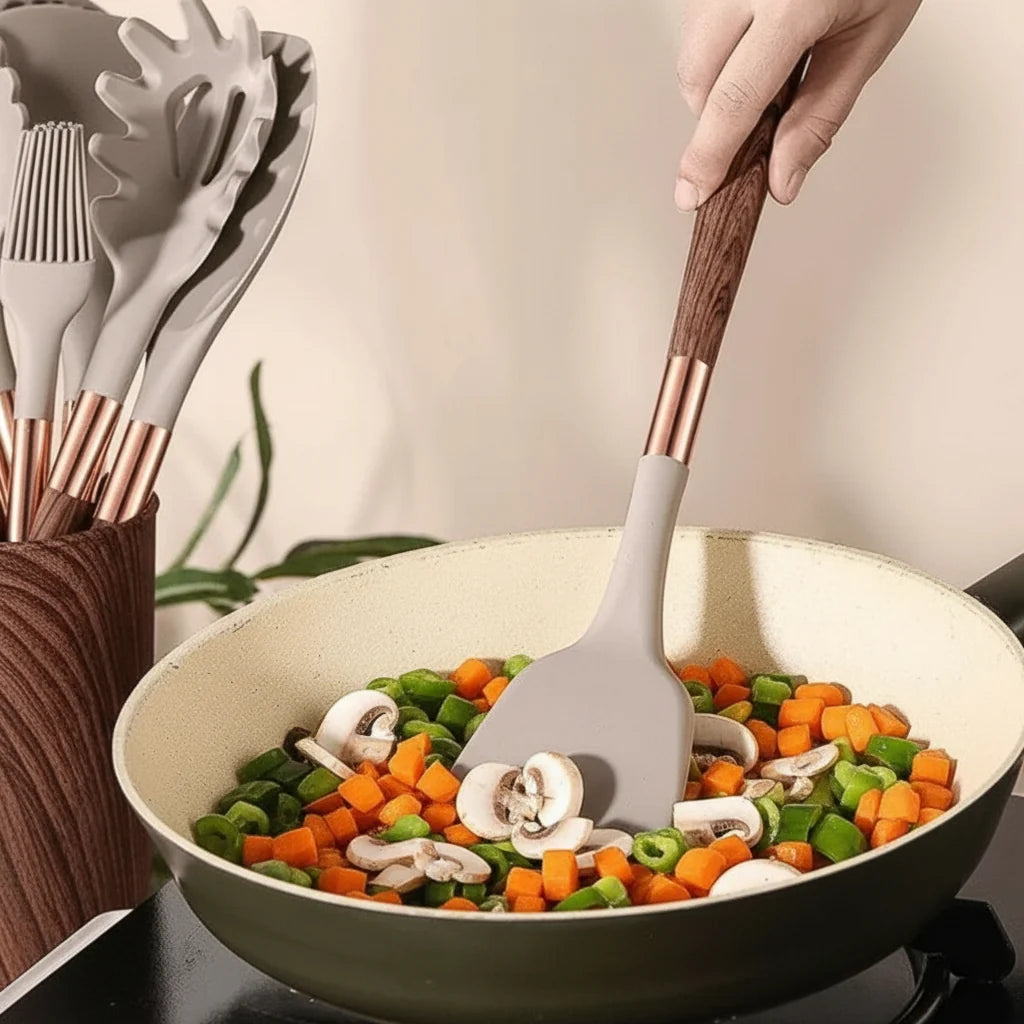 Kitchen Utensil Set Heat-Resistant Silicone 10-Piece