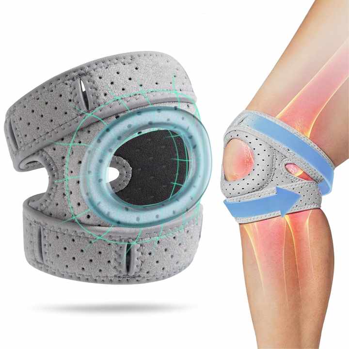 Knee Brace Open Patella Silicone Ring Adjustable Straps