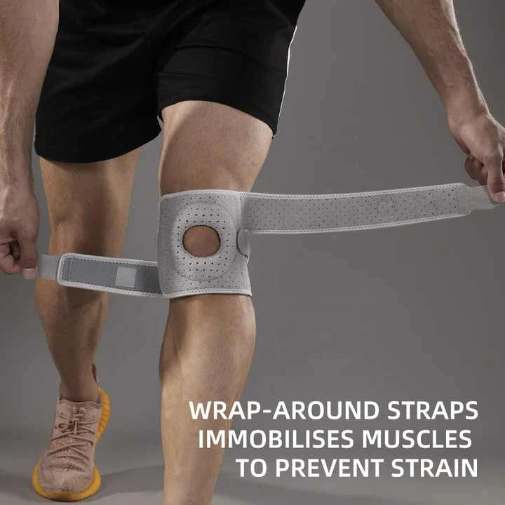 Knee Brace Open Patella Silicone Ring Adjustable Straps