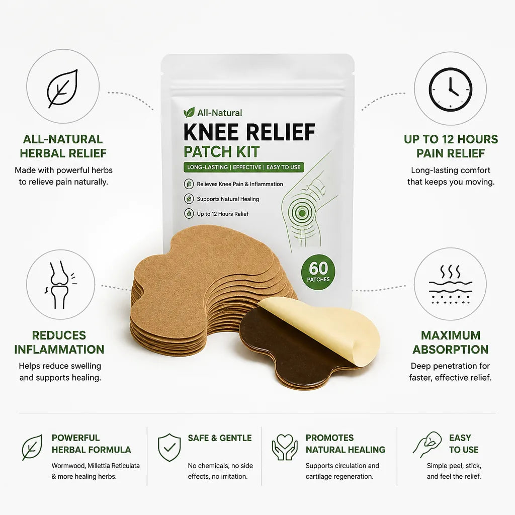 Knee Relief Patch Kit All-Natural 12-Hour