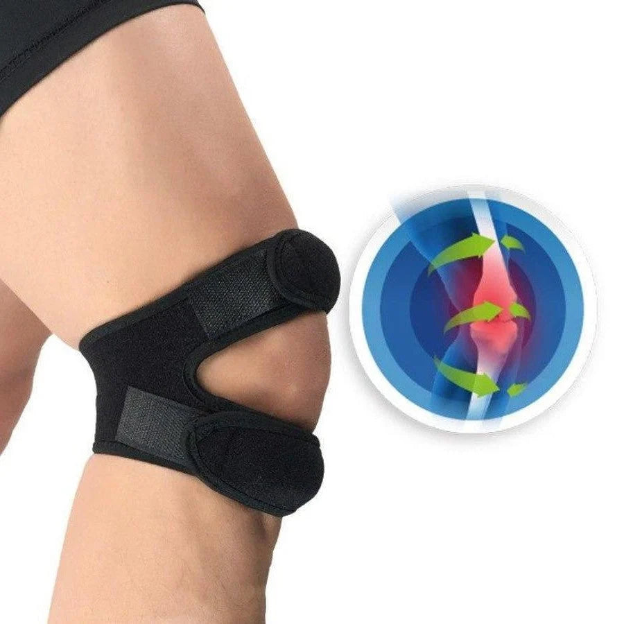 Knee Strap Dual-Strap Silicone Pads & Adjustable Fit