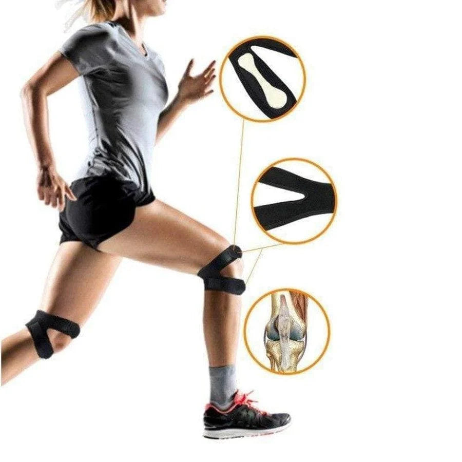 Knee Strap Dual-Strap Silicone Pads & Adjustable Fit