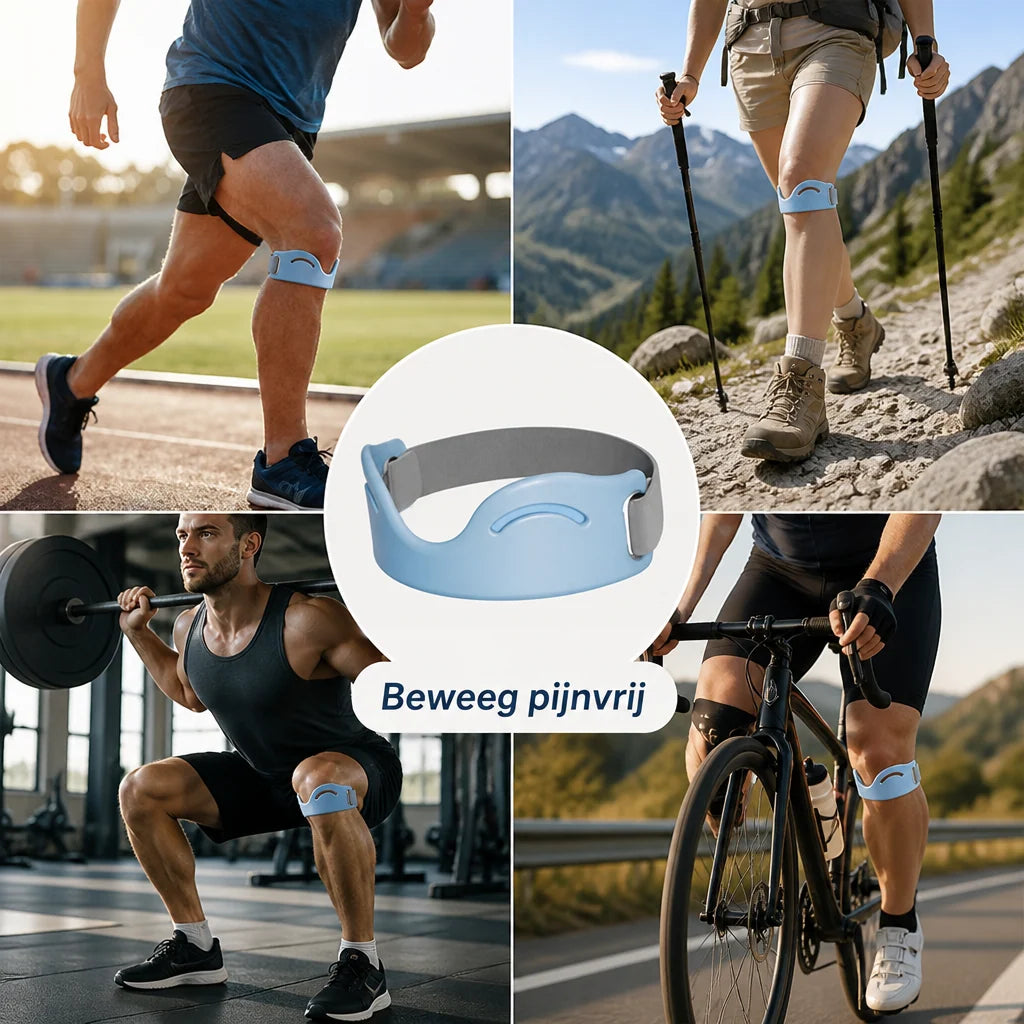 Knee Support Strap Silicone Cushion Adjustable Dual Buckles Breathable Design