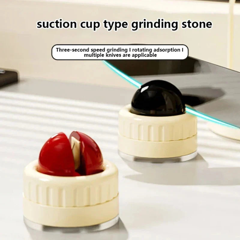 Knife Sharpener Tungsten Steel Strong Suction Base Compact Design