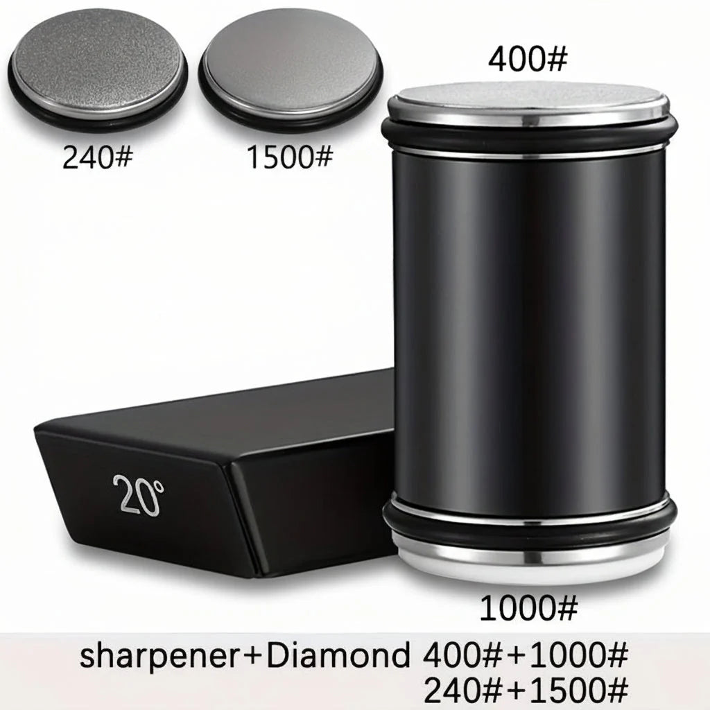 Knife Sharpening Set Magnetic Angle Guide & Diamond Stones