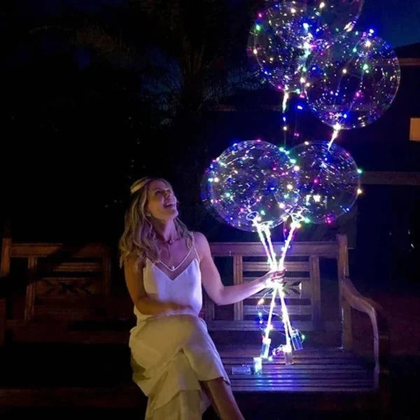 LED Balloon Color-Changing Natural Latex Reusable Holder