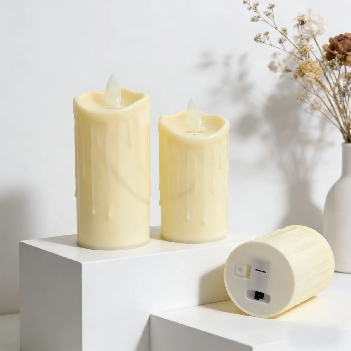 LED Candle Realistic Flicker Battery Operated & Timer