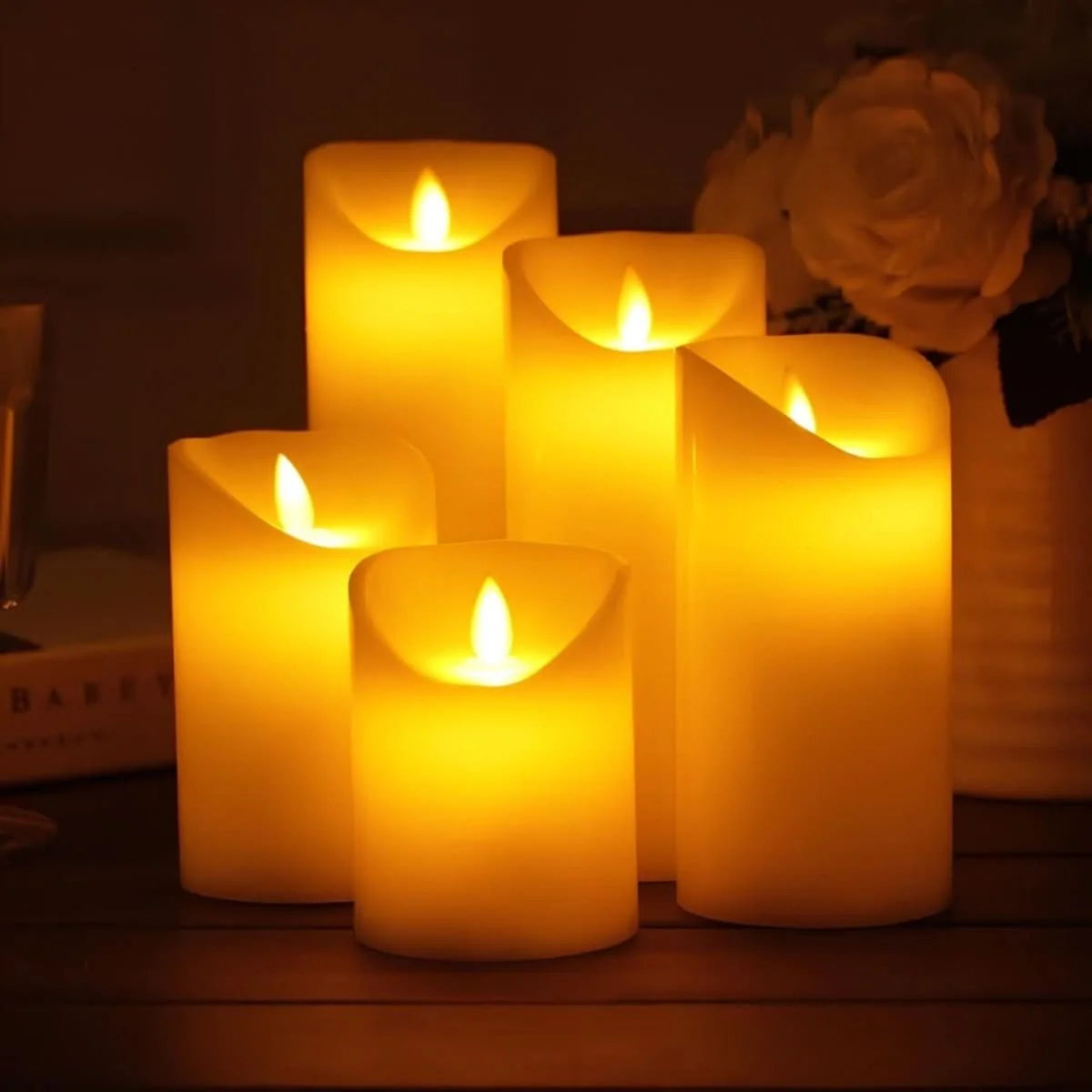 LED Candles Realistic Flickering Flame-Free Decor
