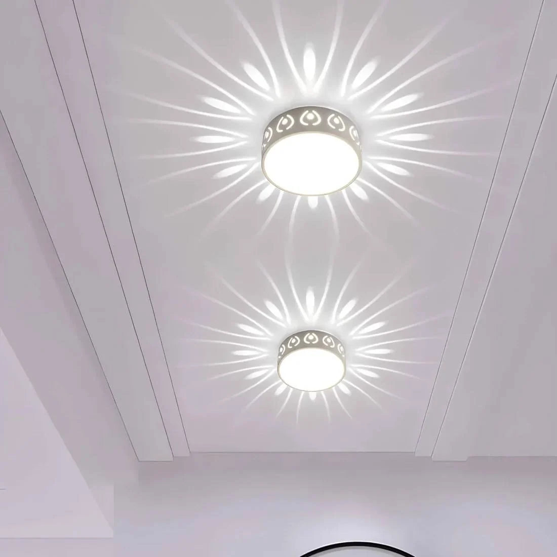 LED Ceiling Light Crystal Acrylic Switchable Warm & Cool