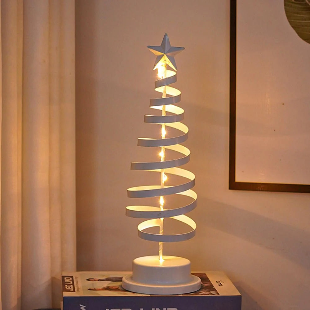LED Christmas Tree Spiral Design Warm White LEDs 13 Inch