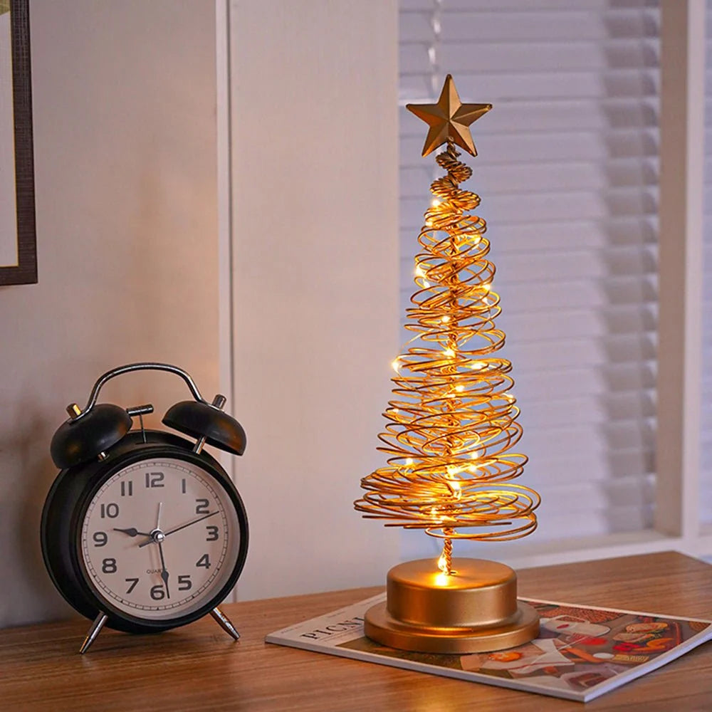 LED Christmas Tree Spiral Design Warm White LEDs 13 Inch