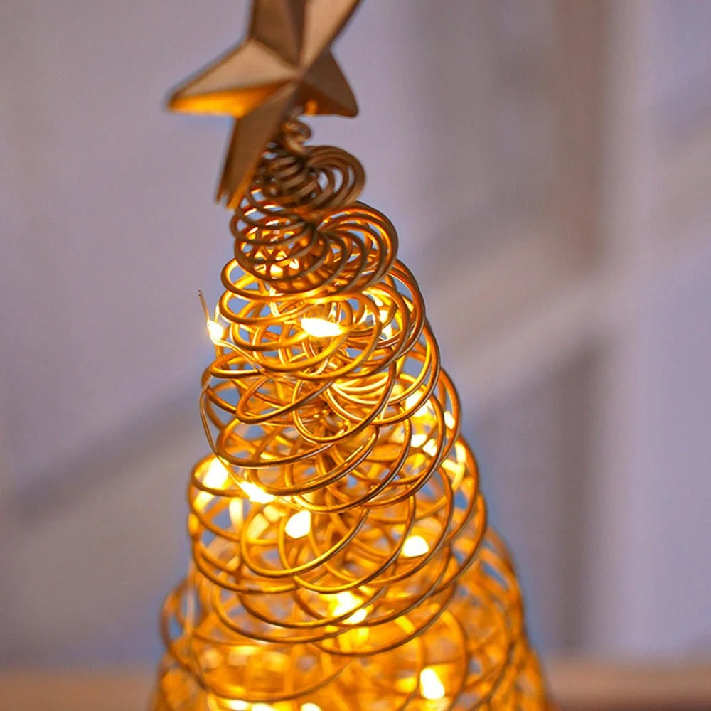 LED Christmas Tree Spiral Design Warm White LEDs 13 Inch
