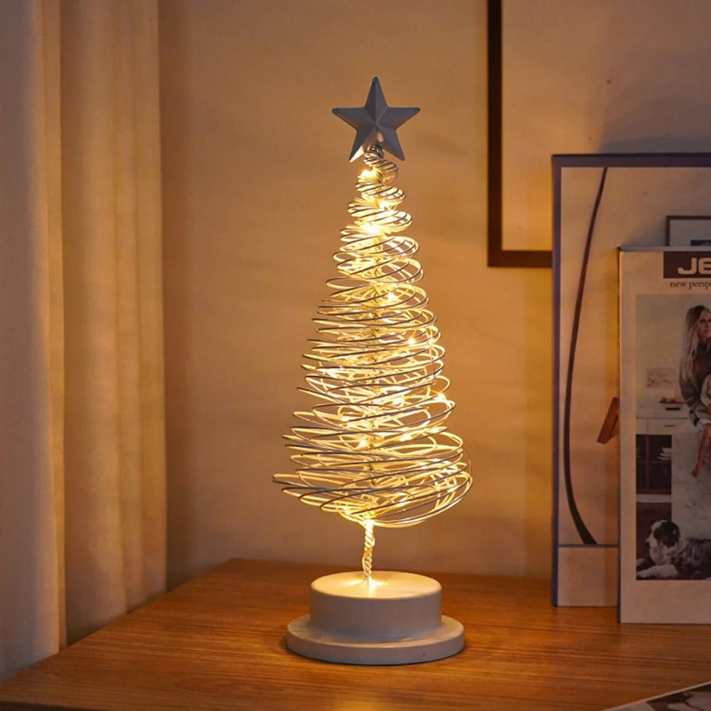 LED Christmas Tree Spiral Design Warm White LEDs 13 Inch