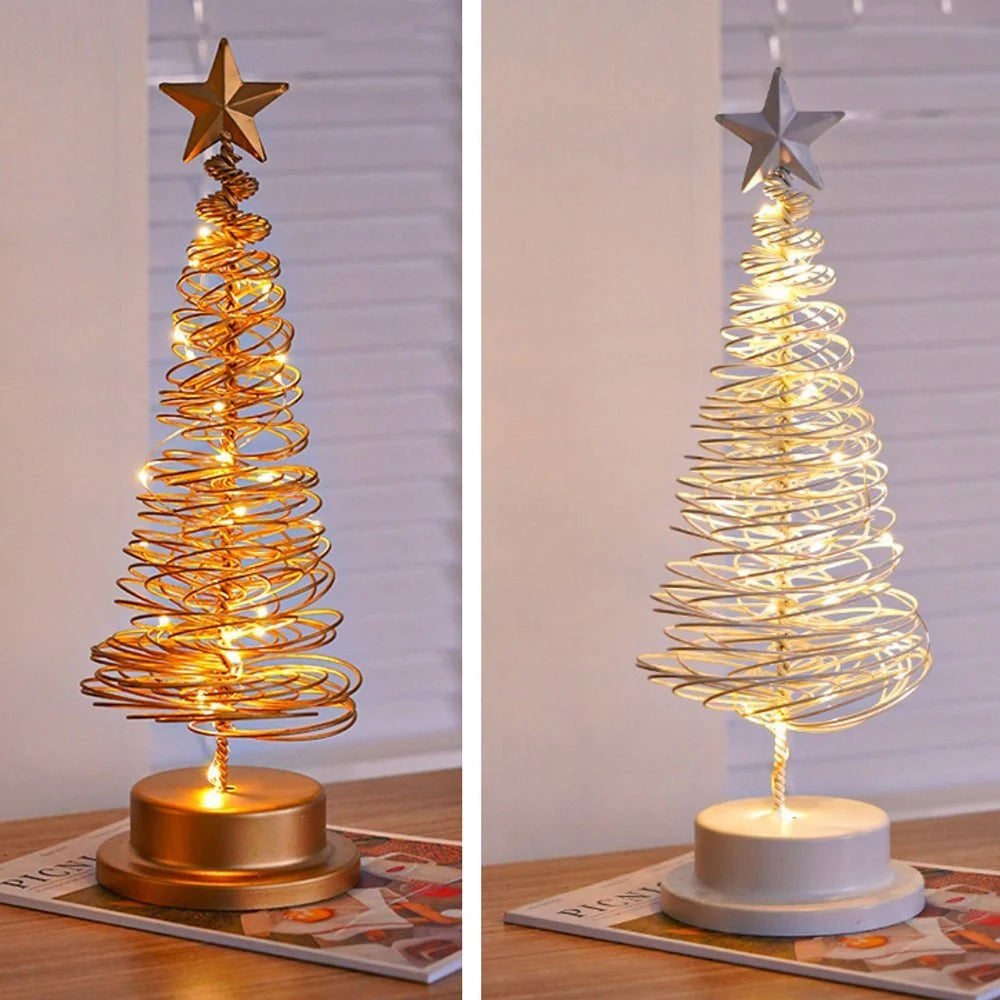 LED Christmas Tree Spiral Design Warm White LEDs 13 Inch