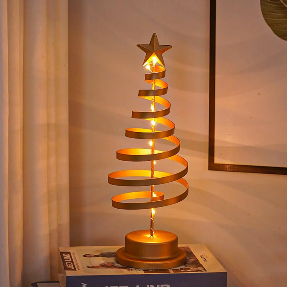 LED Christmas Tree Spiral Design Warm White LEDs 13 Inch