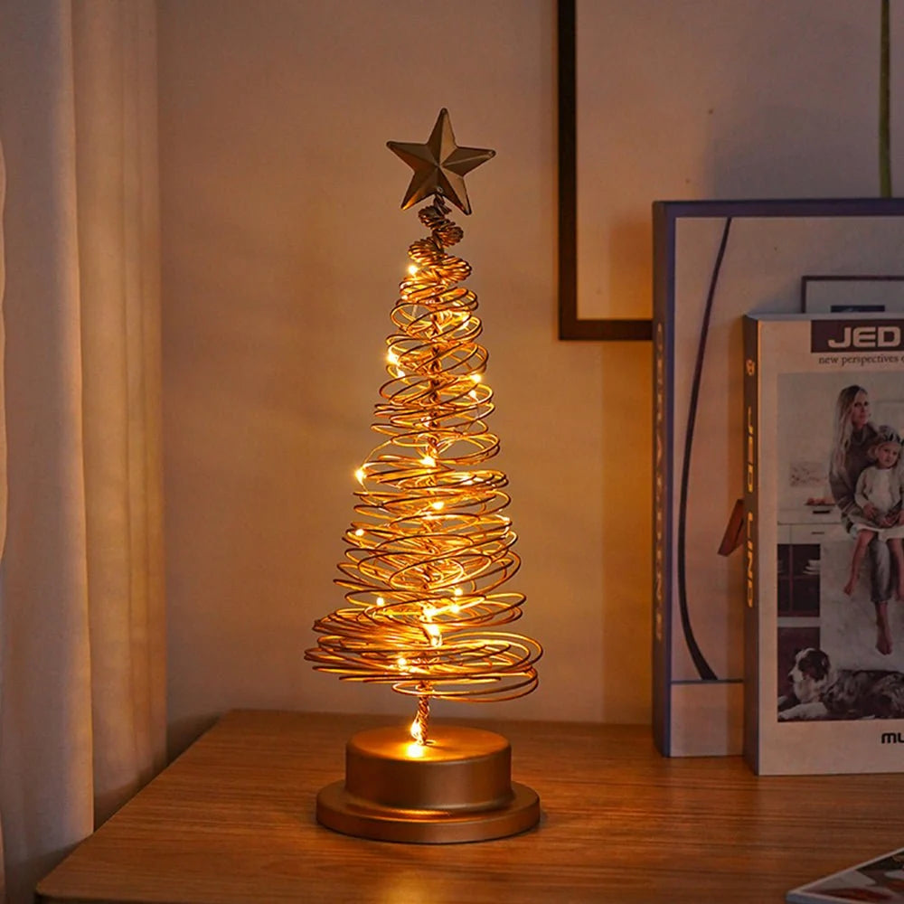 LED Christmas Tree Spiral Design Warm White LEDs 13 Inch