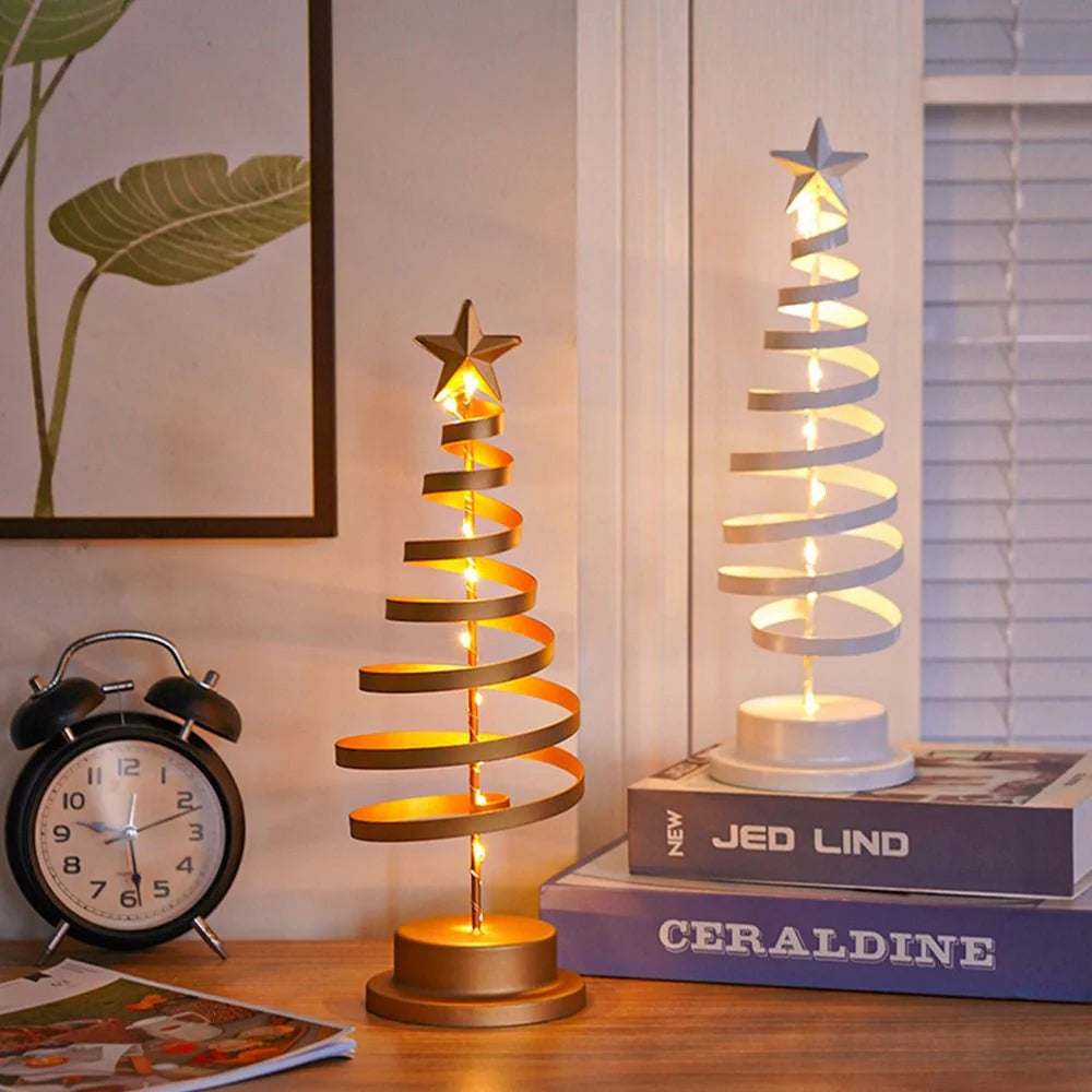 LED Christmas Tree Spiral Design Warm White LEDs 13 Inch