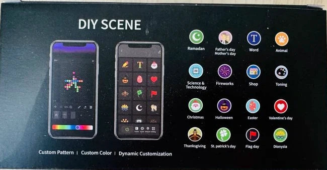 LED Curtain Lights App-Controlled Pixel Designs 400 LEDs