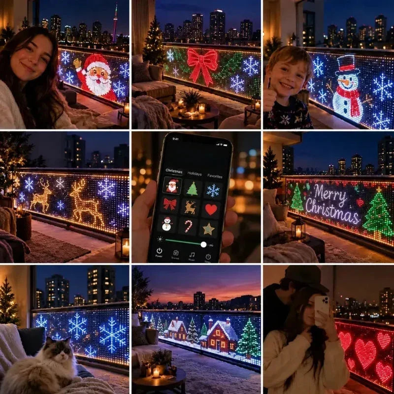 LED Curtain Lights App-Controlled Pixel Designs 400 LEDs